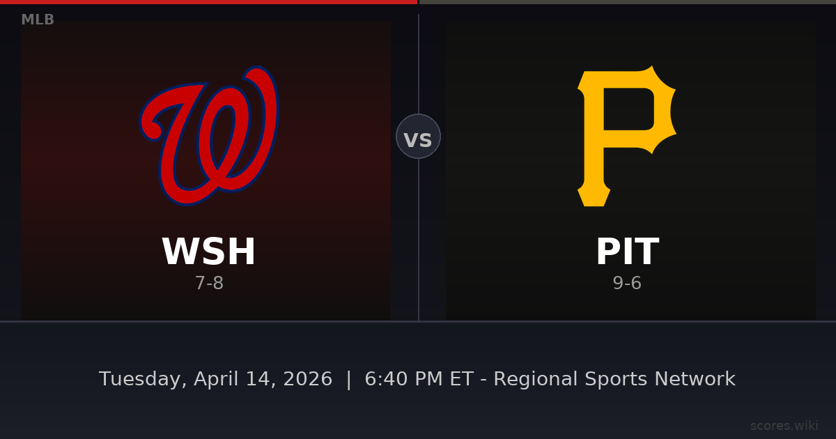 Washington Nationals vs Pittsburgh Pirates
