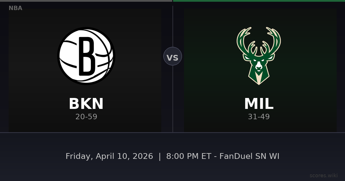 Brooklyn Nets vs Milwaukee Bucks
