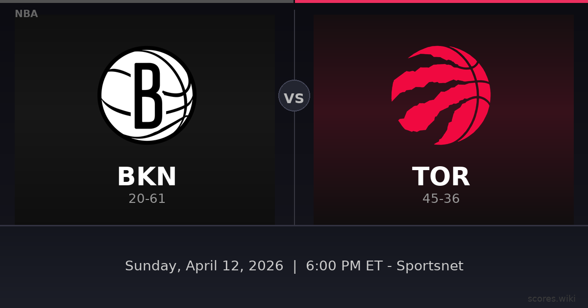 Brooklyn Nets vs Toronto Raptors
