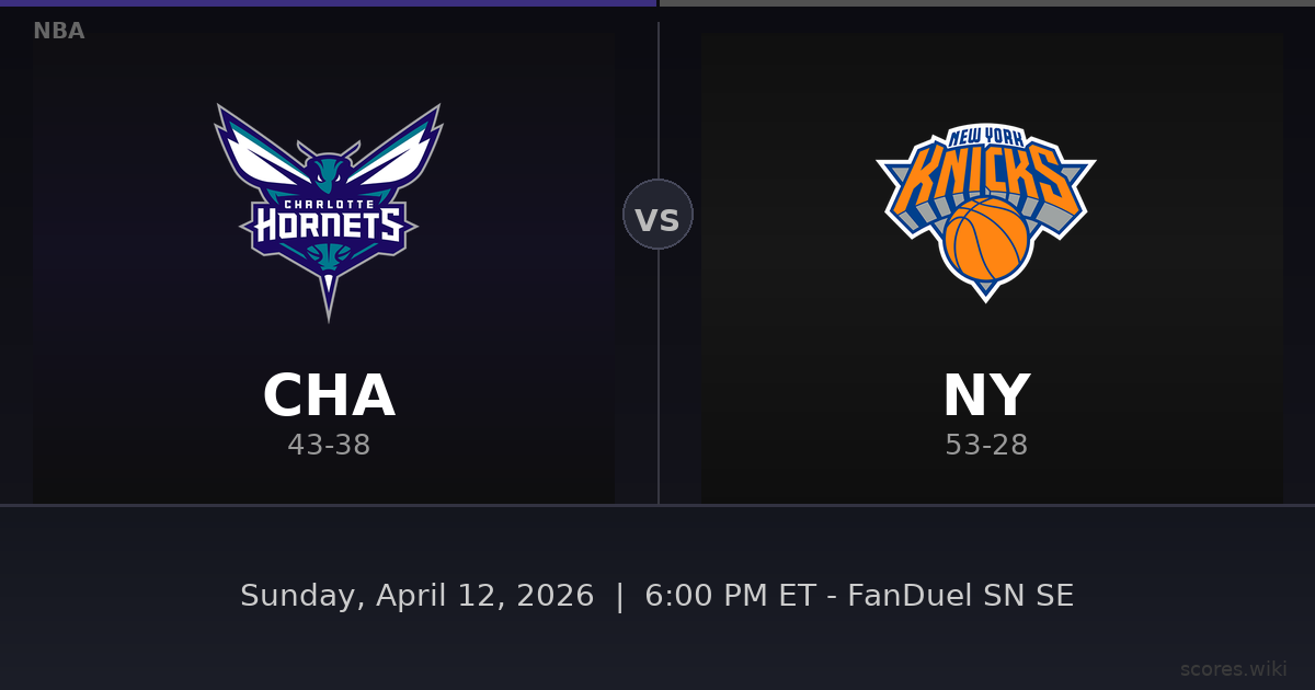 Charlotte Hornets vs New York Knicks