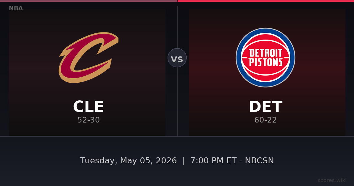 Cleveland Cavaliers vs Detroit Pistons