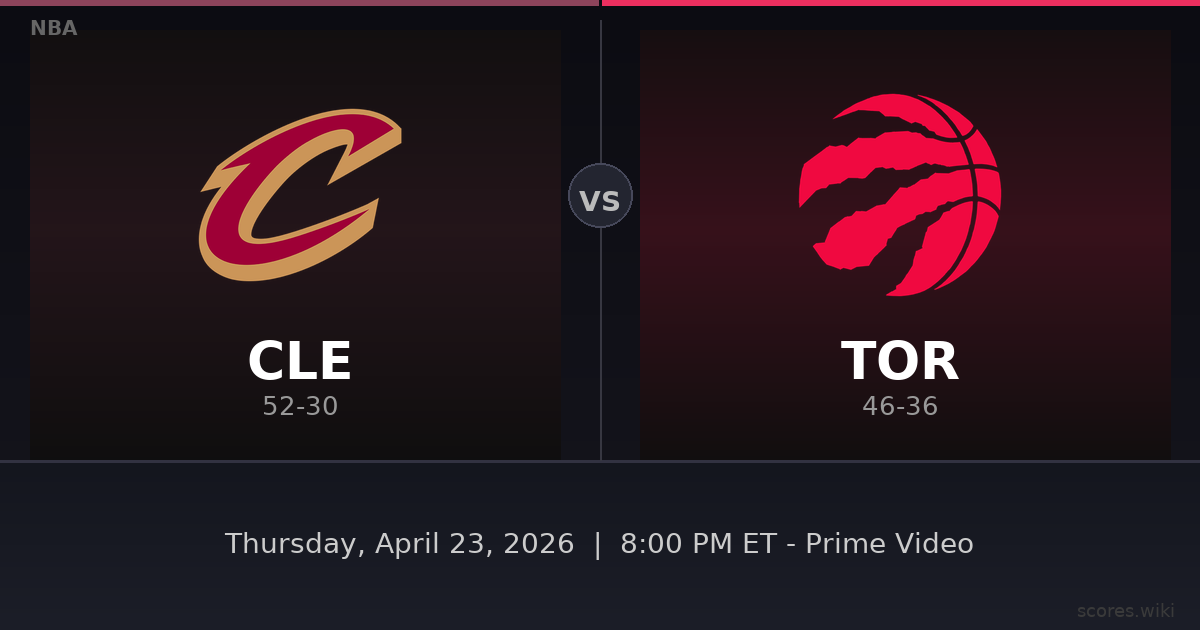 Cleveland Cavaliers vs Toronto Raptors
