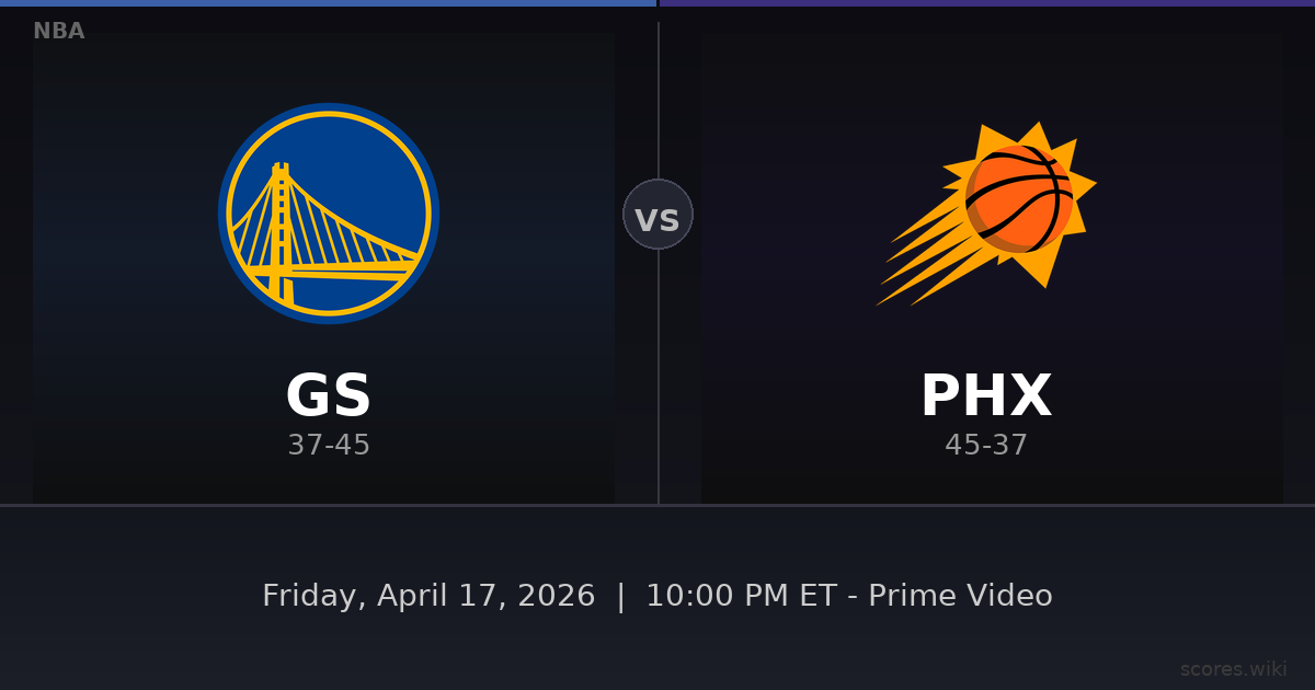 Golden State Warriors vs Phoenix Suns