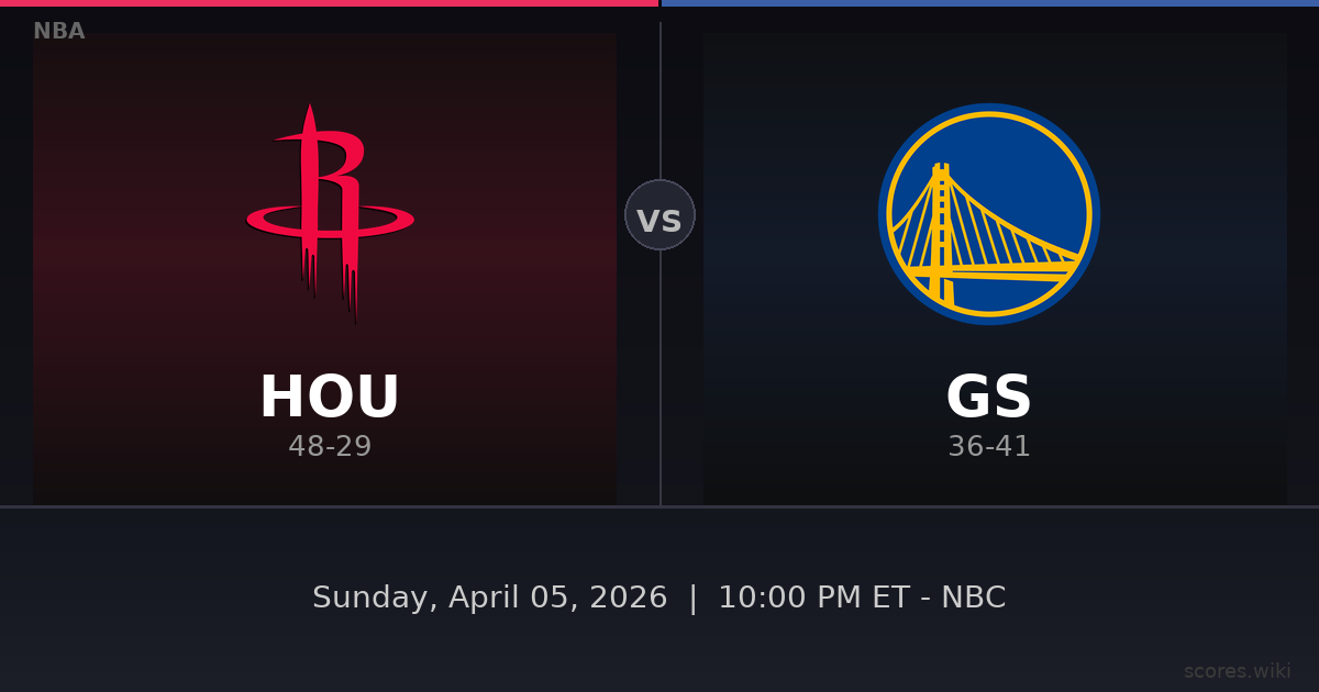 Houston Rockets vs Golden State Warriors