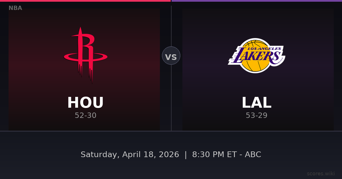Houston Rockets vs Los Angeles Lakers