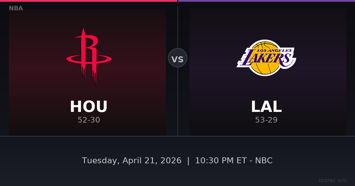 Houston Rockets vs Los Angeles Lakers