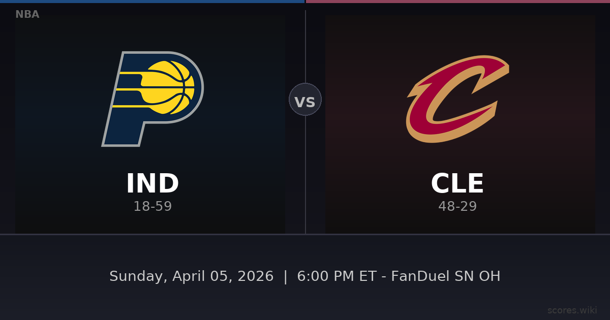 Indiana Pacers vs Cleveland Cavaliers