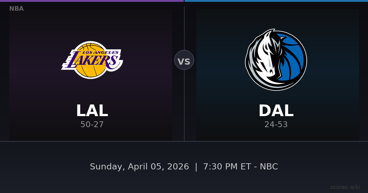 Los Angeles Lakers vs Dallas Mavericks
