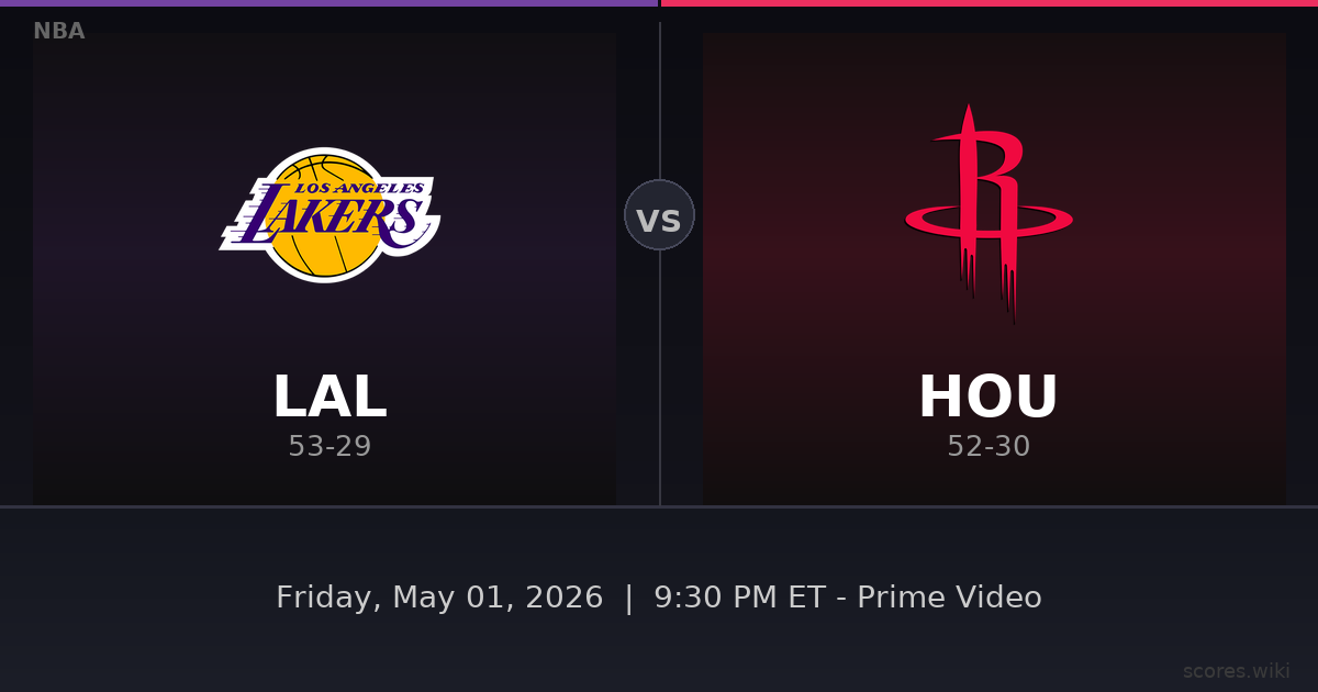 Los Angeles Lakers vs Houston Rockets