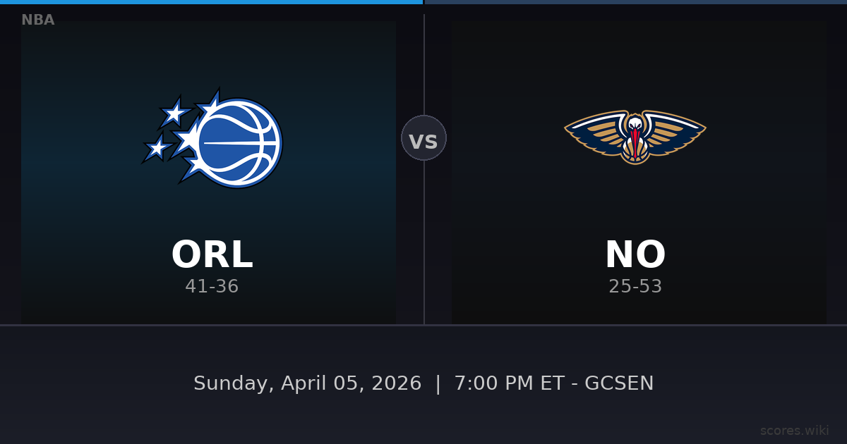 Orlando Magic vs New Orleans Pelicans
