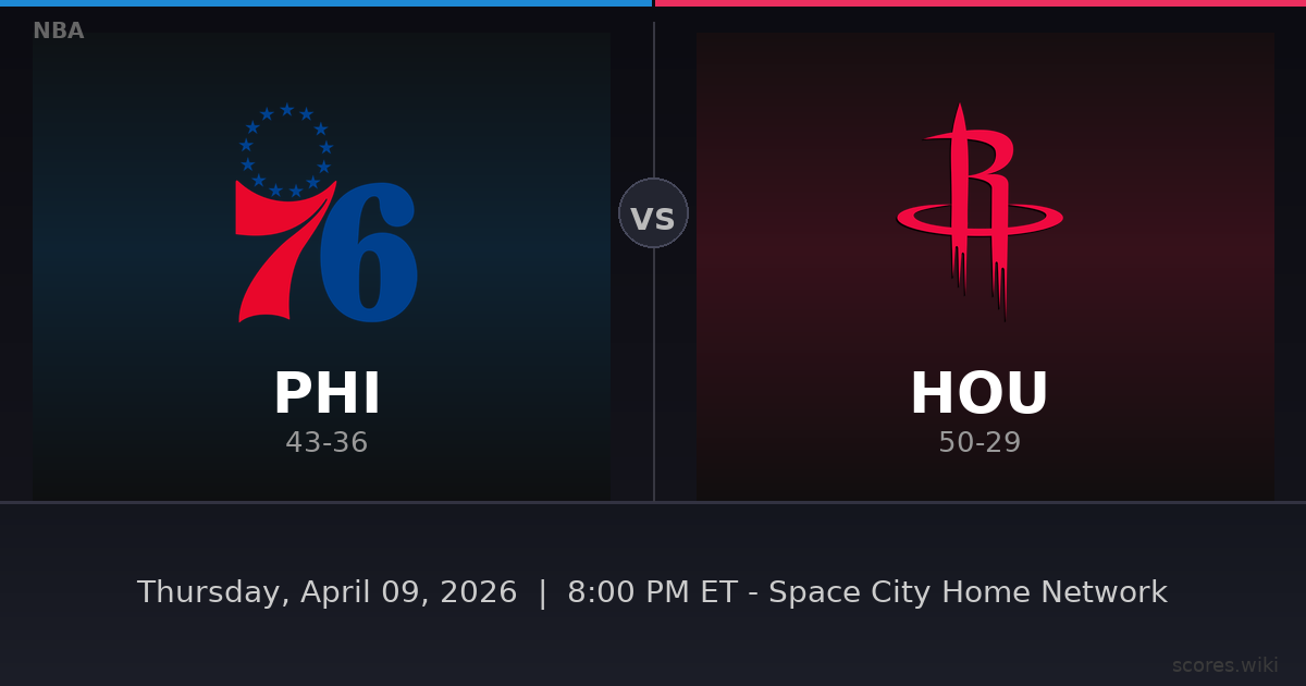 Philadelphia 76ers vs Houston Rockets