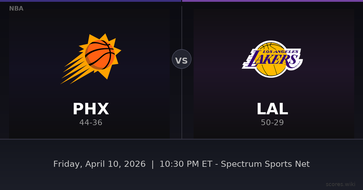Phoenix Suns vs Los Angeles Lakers
