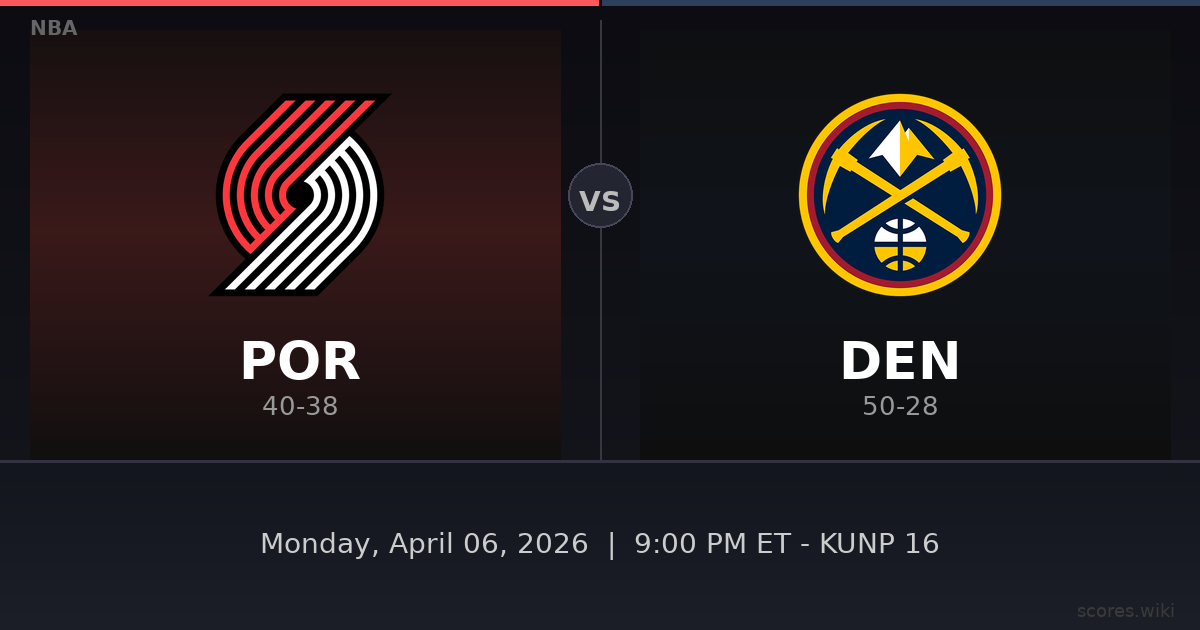 Portland Trail Blazers vs Denver Nuggets