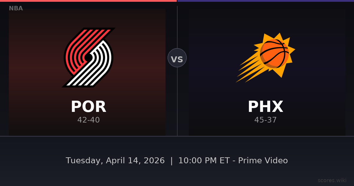 Portland Trail Blazers vs Phoenix Suns
