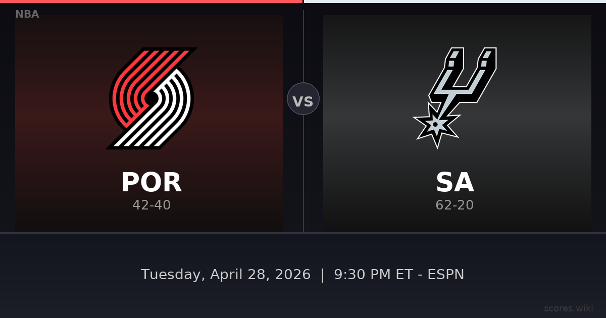 Portland Trail Blazers vs San Antonio Spurs