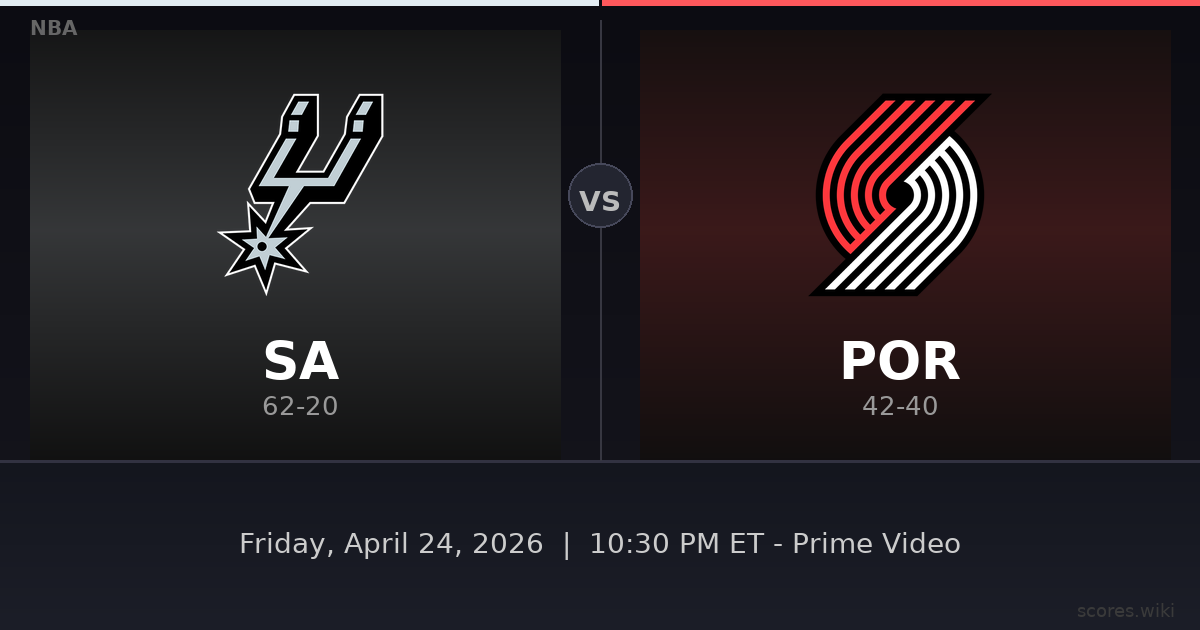 San Antonio Spurs vs Portland Trail Blazers