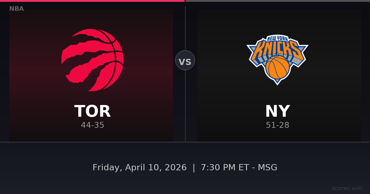 Toronto Raptors vs New York Knicks