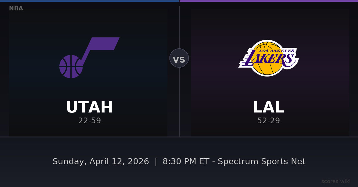 Utah Jazz vs Los Angeles Lakers