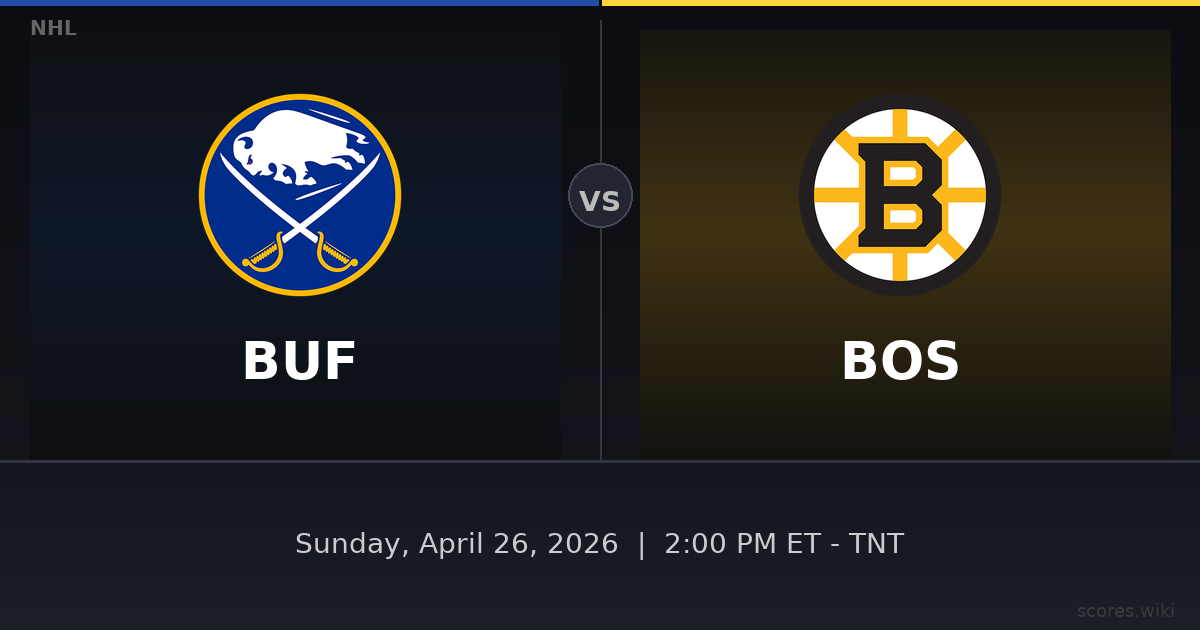 Buffalo Sabres vs Boston Bruins