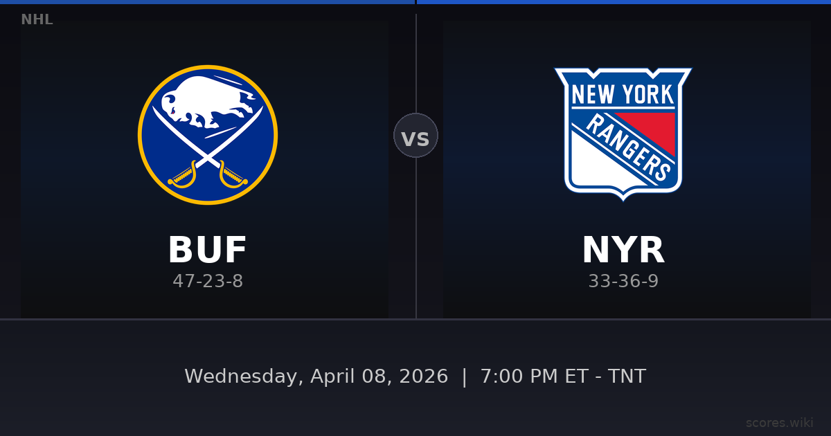 Buffalo Sabres vs New York Rangers