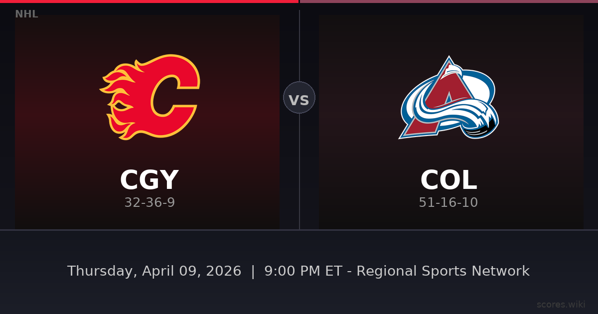 Calgary Flames vs Colorado Avalanche