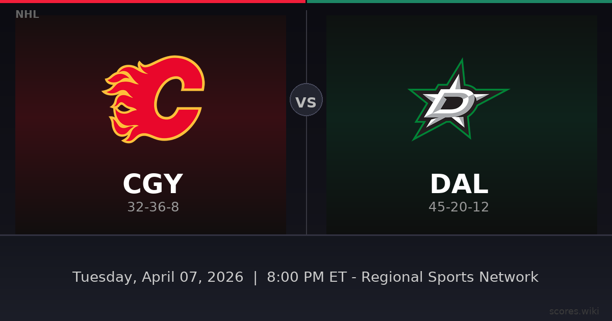 Calgary Flames vs Dallas Stars