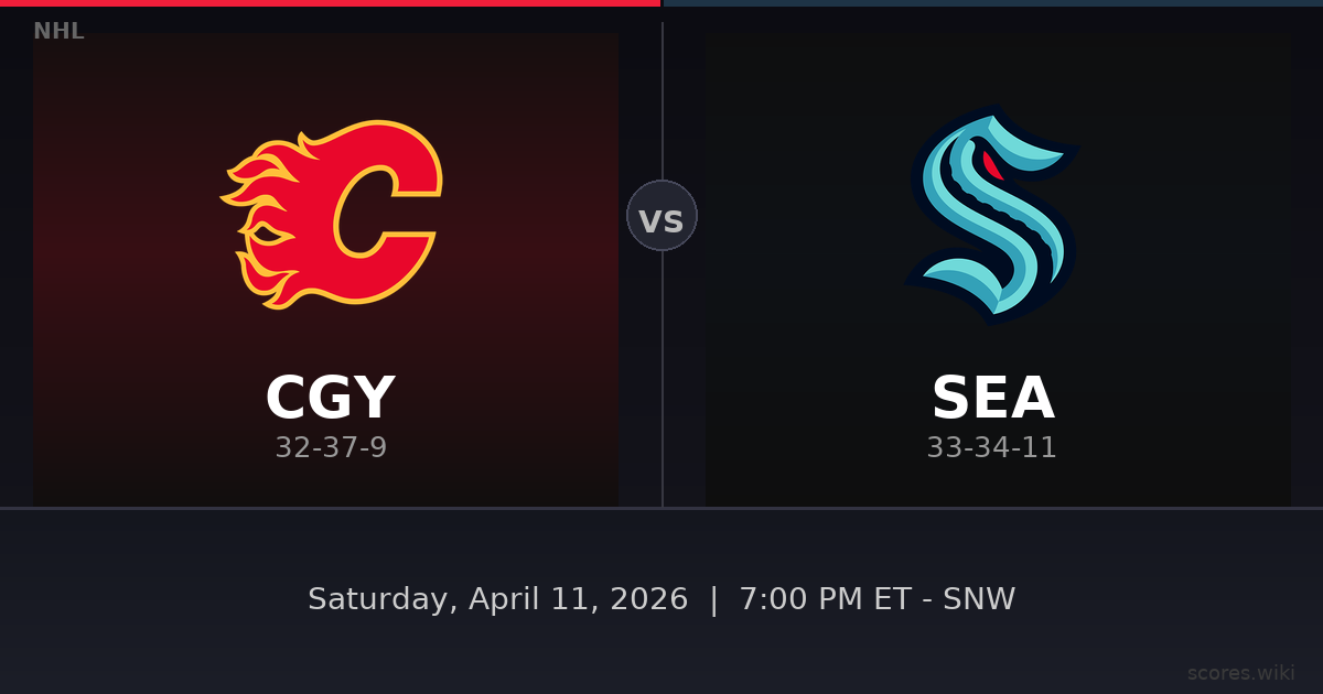 Calgary Flames vs Seattle Kraken