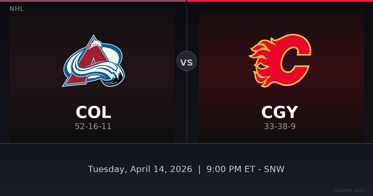 Colorado Avalanche vs Calgary Flames