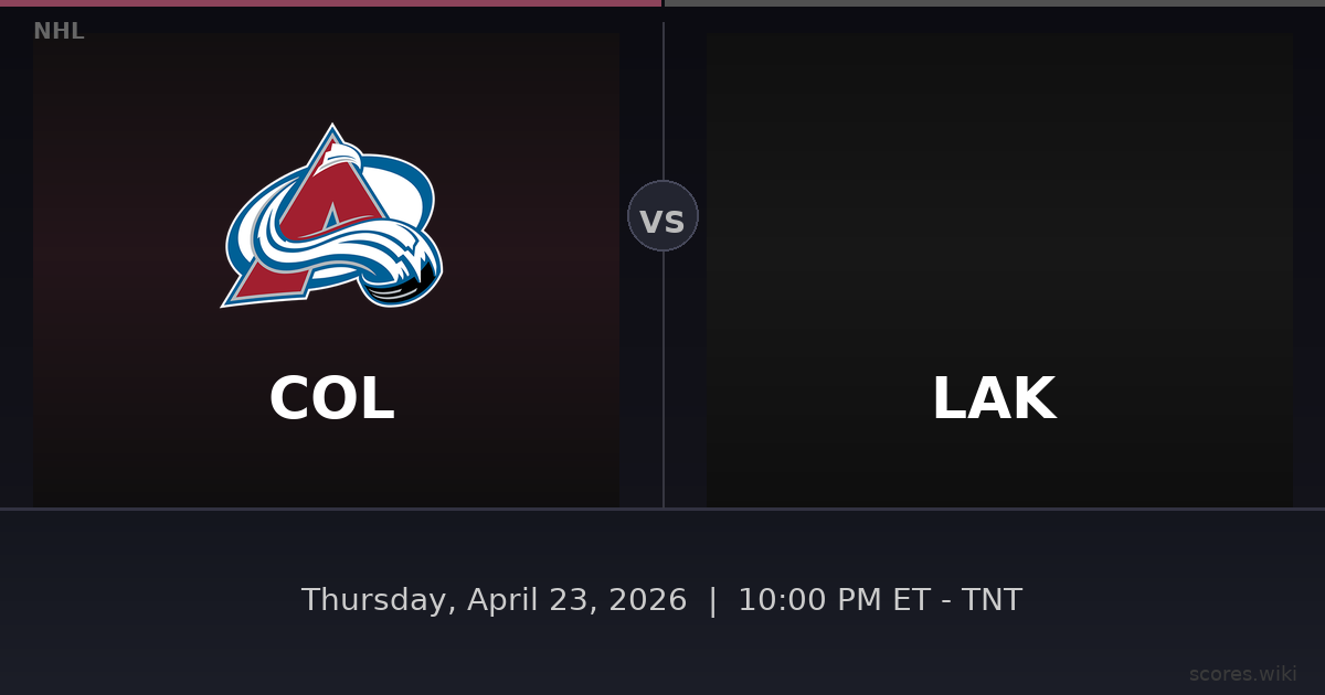 Colorado Avalanche vs Los Angeles Kings