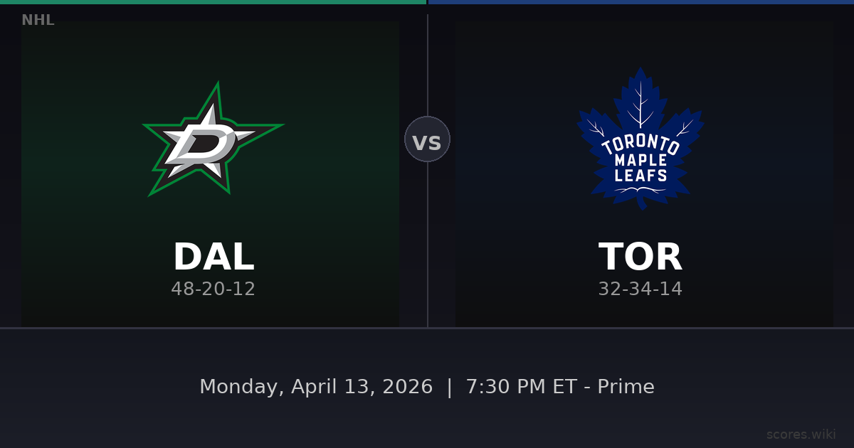 Dallas Stars vs Toronto Maple Leafs