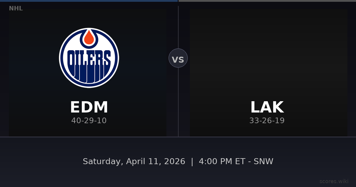 Edmonton Oilers vs Los Angeles Kings