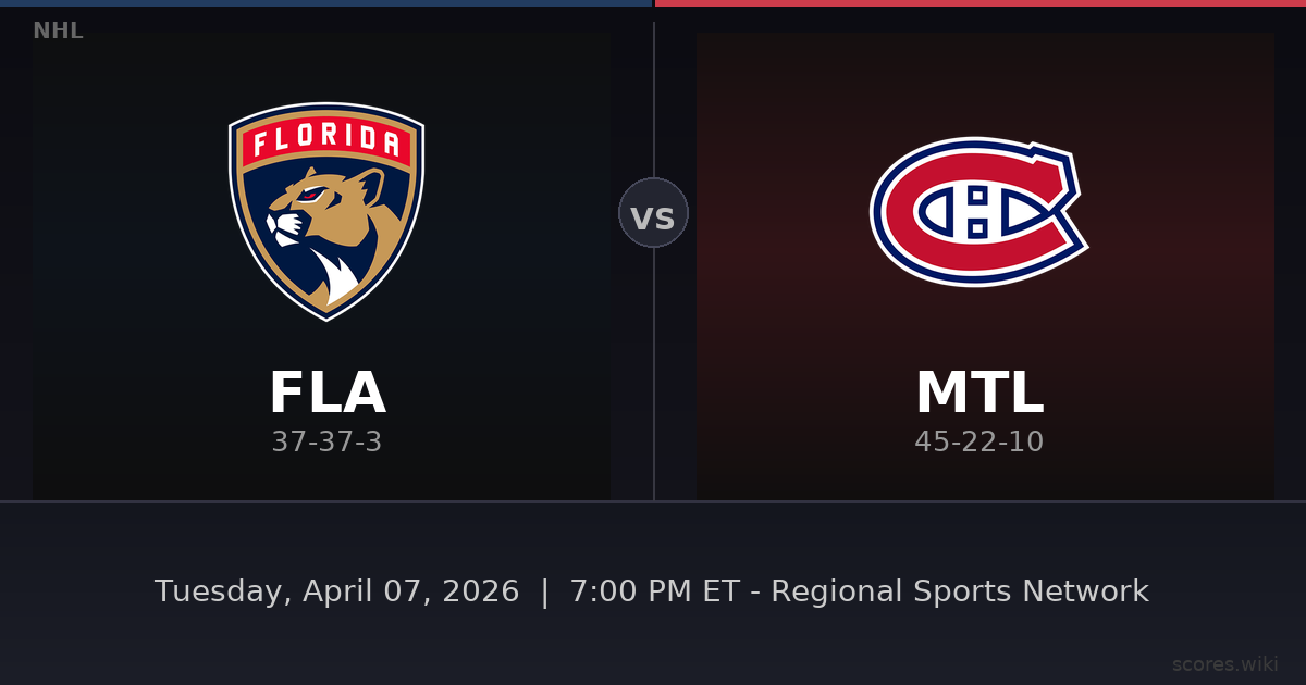 Florida Panthers vs Montréal Canadiens