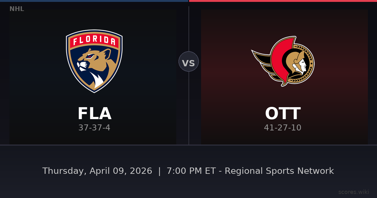 Florida Panthers vs Ottawa Senators
