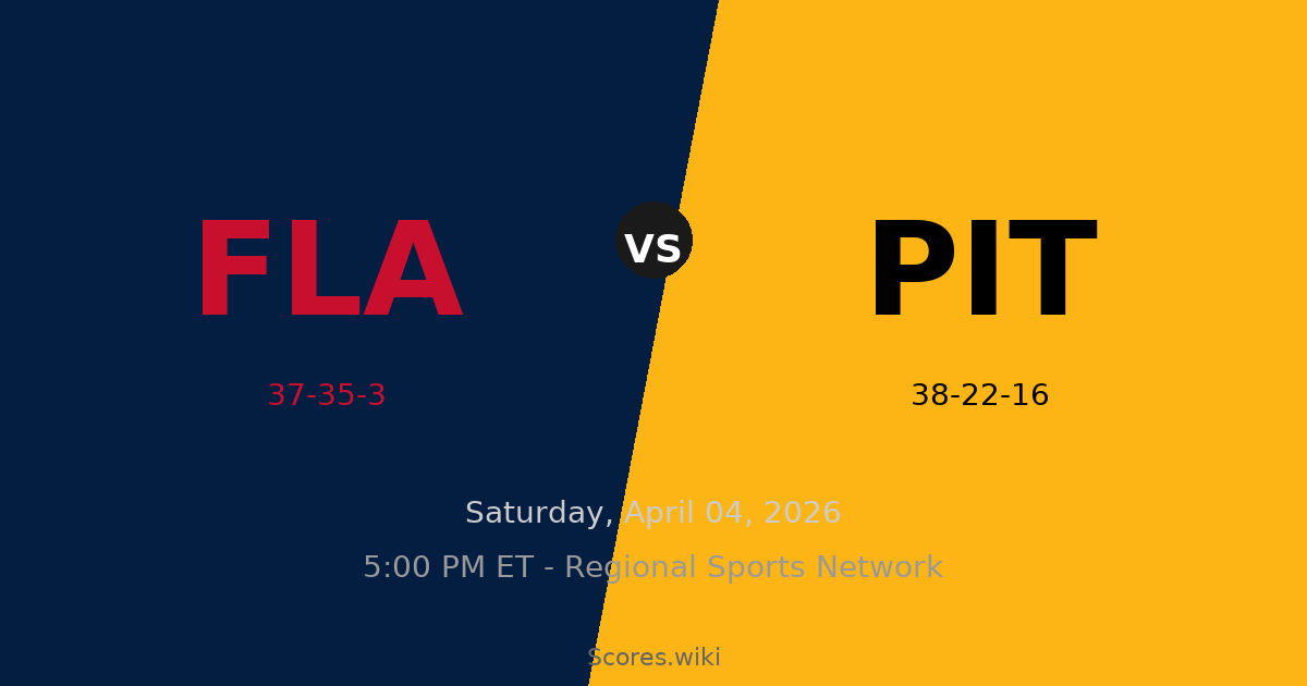 Florida Panthers vs Pittsburgh Penguins