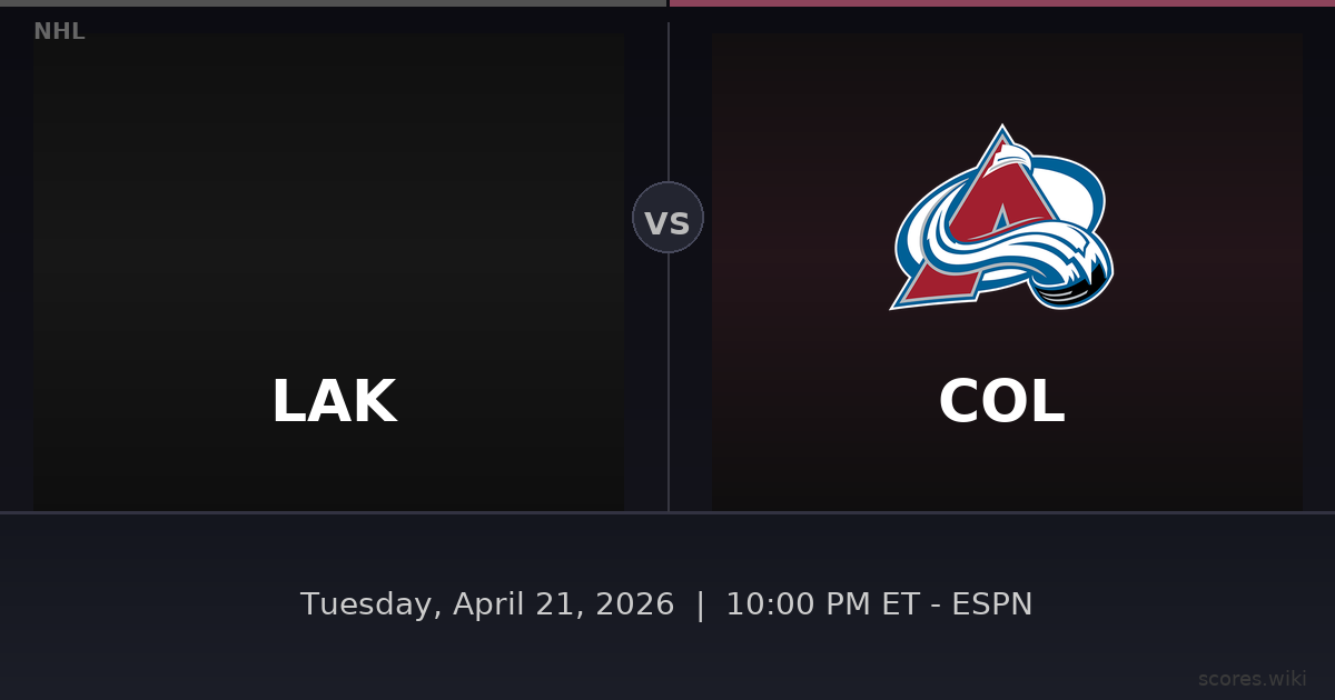 Los Angeles Kings vs Colorado Avalanche