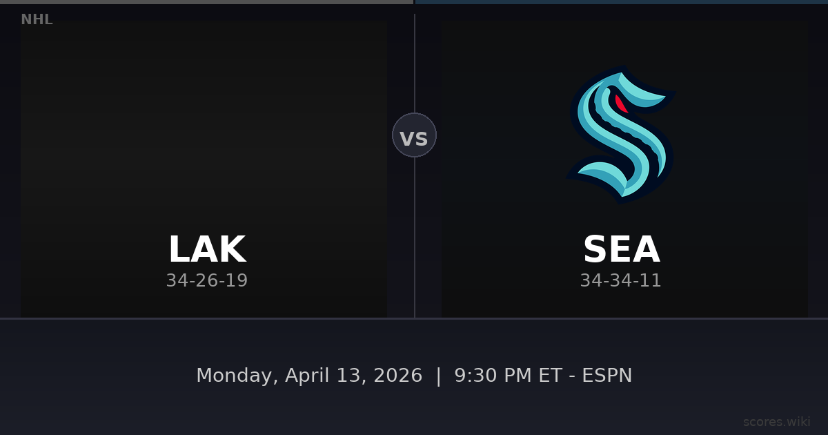 Los Angeles Kings vs Seattle Kraken