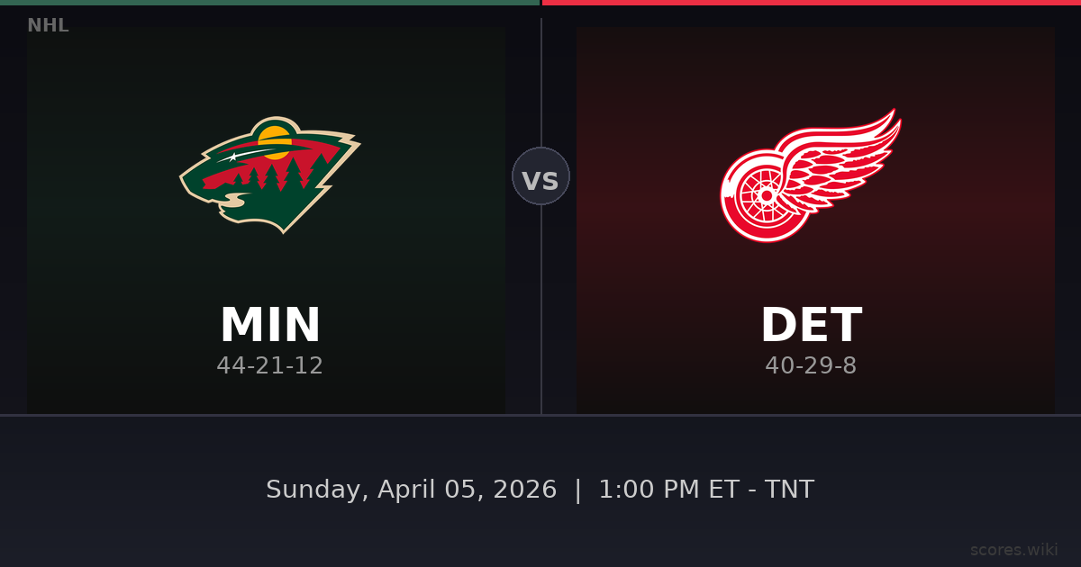 Minnesota Wild vs Detroit Red Wings