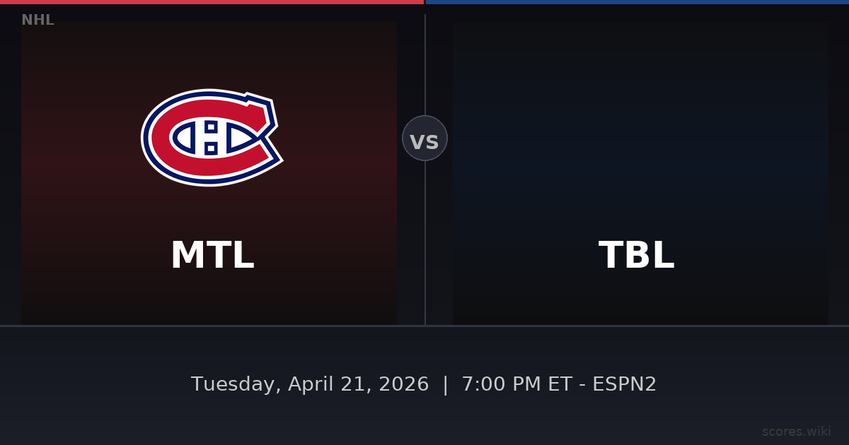 Montréal Canadiens vs Tampa Bay Lightning