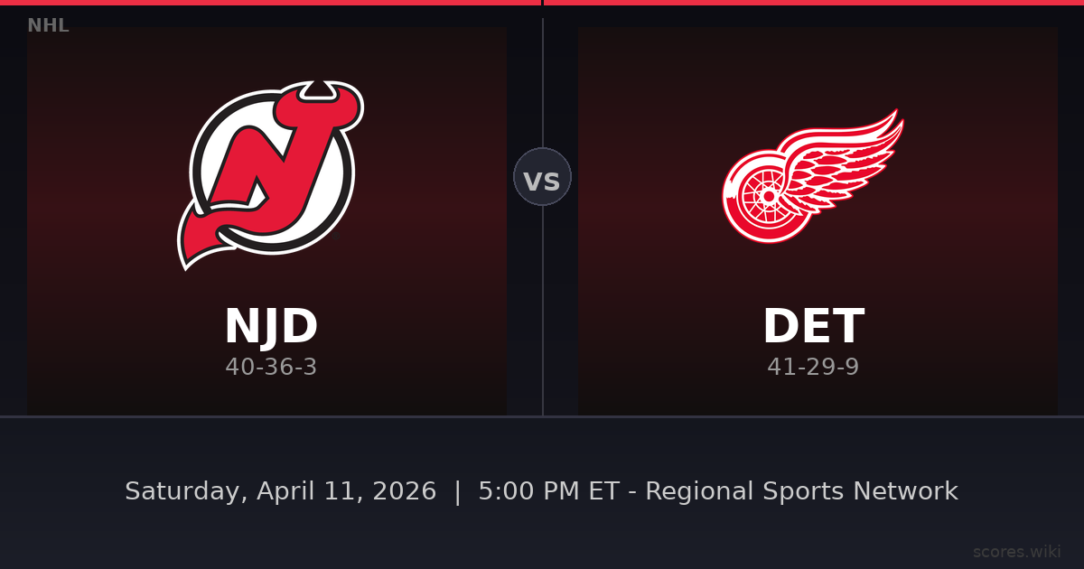 New Jersey Devils vs Detroit Red Wings