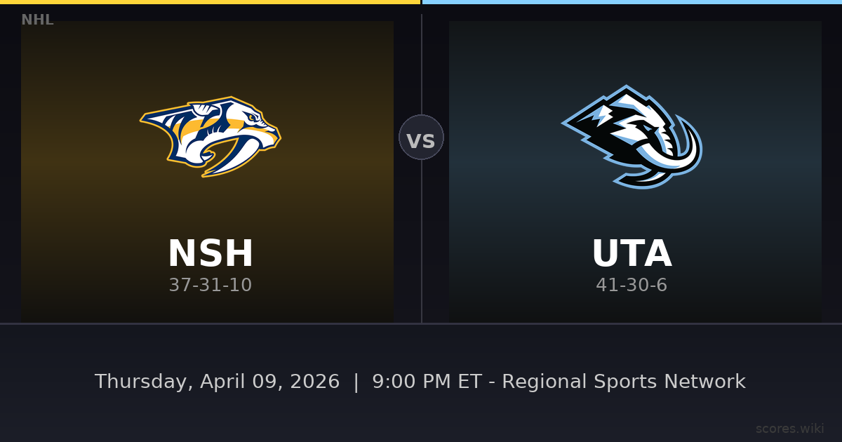 Nashville Predators vs Utah Mammoth