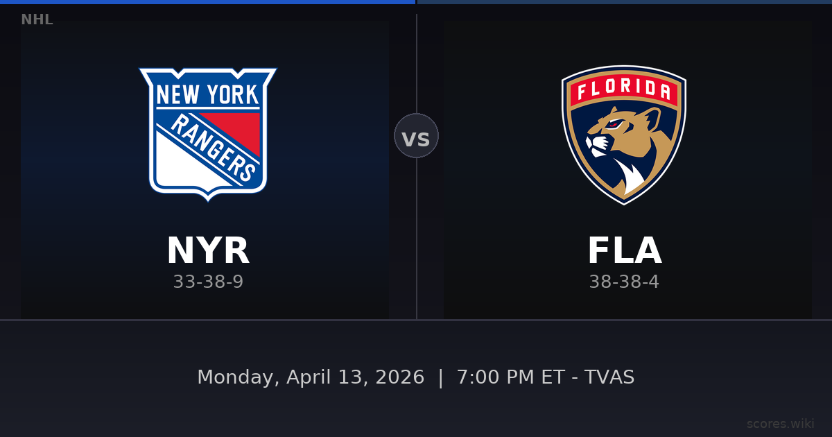 New York Rangers vs Florida Panthers