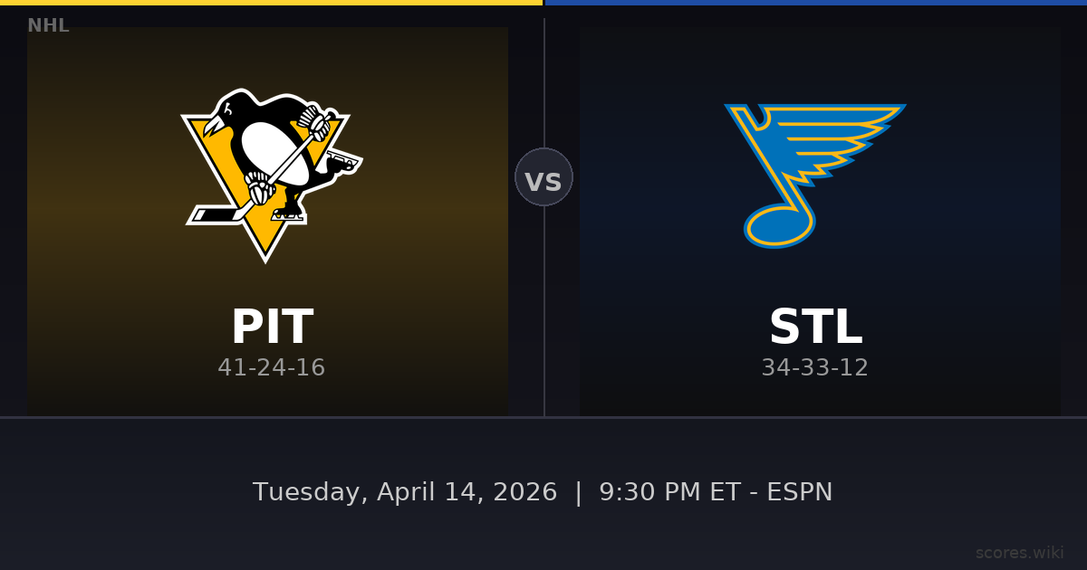 Pittsburgh Penguins vs St. Louis Blues