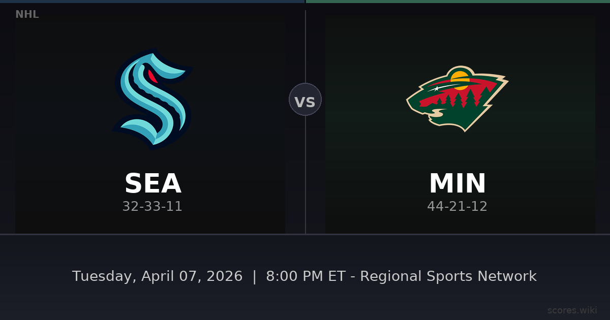 Seattle Kraken vs Minnesota Wild