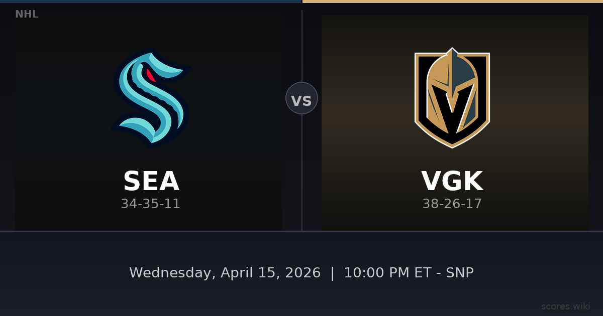 Seattle Kraken vs Vegas Golden Knights