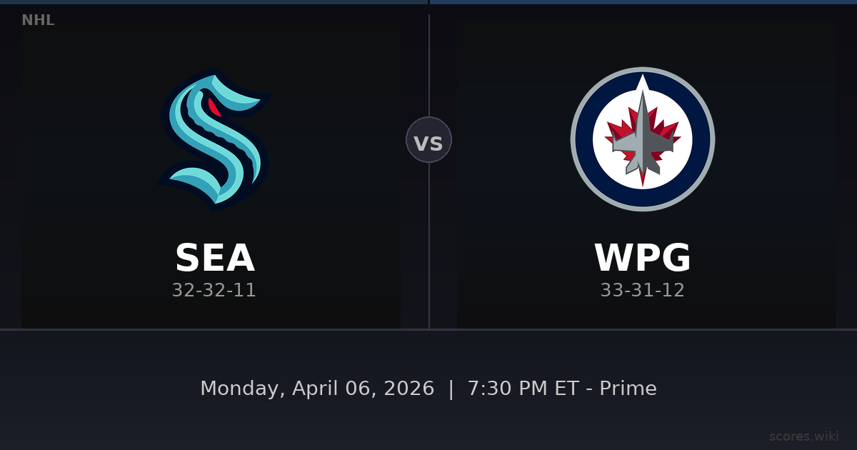 Seattle Kraken vs Winnipeg Jets