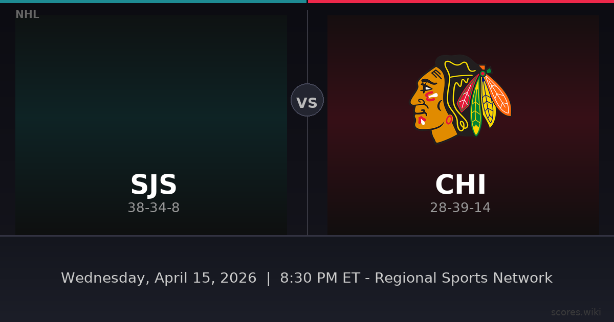 San Jose Sharks vs Chicago Blackhawks
