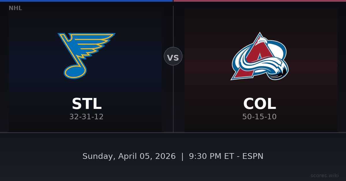 St. Louis Blues vs Colorado Avalanche