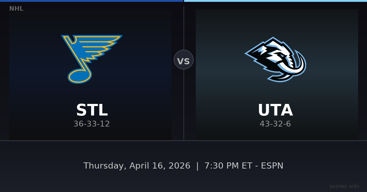 St. Louis Blues vs Utah Mammoth