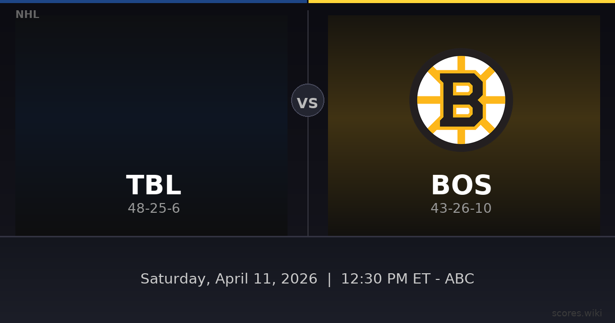 Tampa Bay Lightning vs Boston Bruins