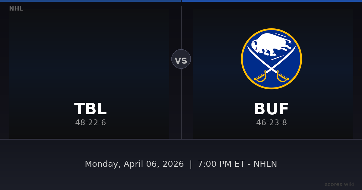 Tampa Bay Lightning vs Buffalo Sabres
